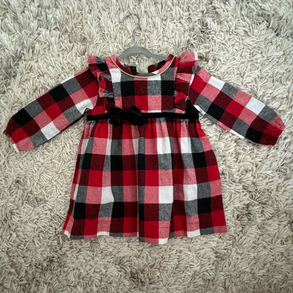 Mud Pie baby girl plaid dress